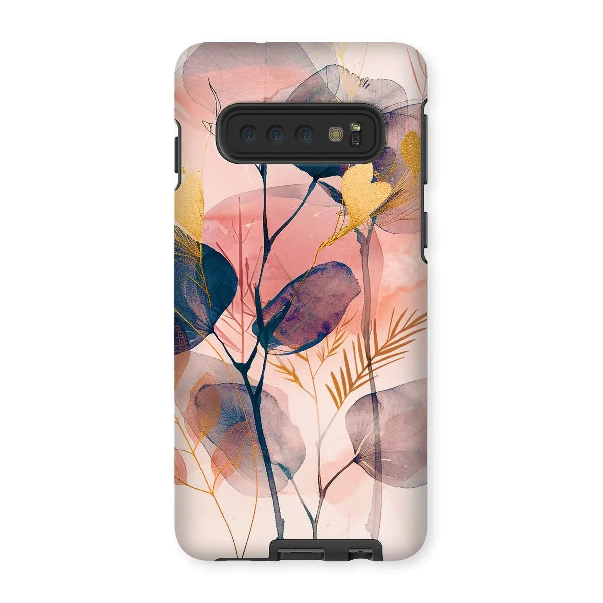 Peachy Blue Golden Flora Escape  Tough Phone Case - D'Sare