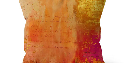 Warm Amber Seranade Cushion Eclectic Art by Prodigi