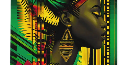 African Print Empress Glass Chopping Board by Prodigi