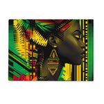 African Print Empress  Glass Chopping Board - D'Sare