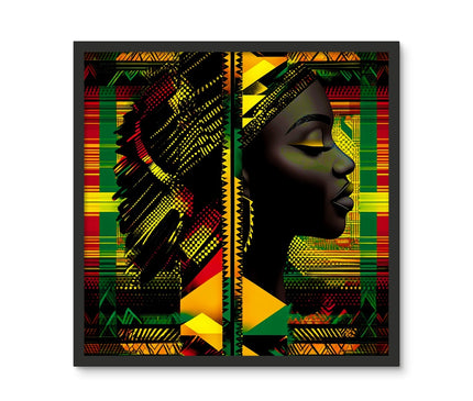 Red and Green Black Queen Fusion Framed Photo Tile