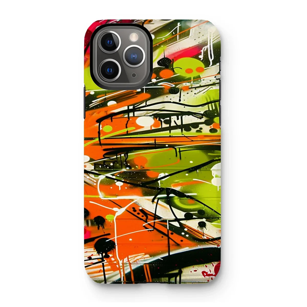 Neon Splatter Symphony: Urban Graffiti Art Tough Phone Case - D'Sare