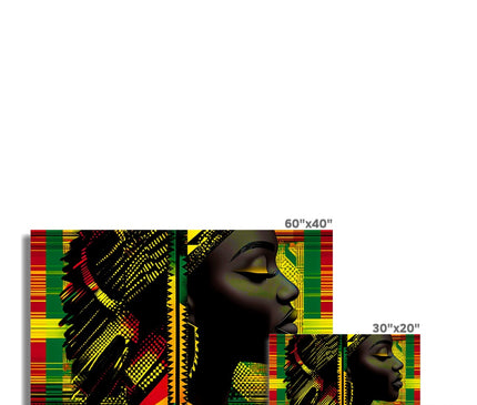 Abstract Red and Green Black Queen Fusion Hahnemühle Photo Rag Print