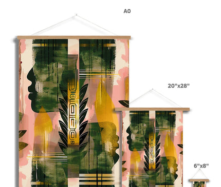 Echos of Duality Golden Pink Reflection Fine Art Print with Hanger