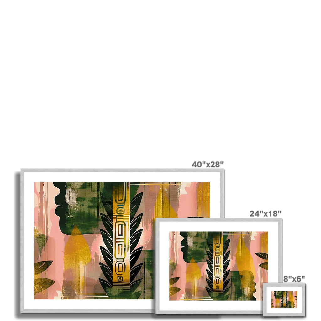 Echos of Duality Golden Pink Reflection Antique Framed & Mounted Print