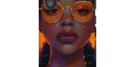 Solar Flare Radiant Soul Beautiful Black Girl Tough Phone Case by Prodigi