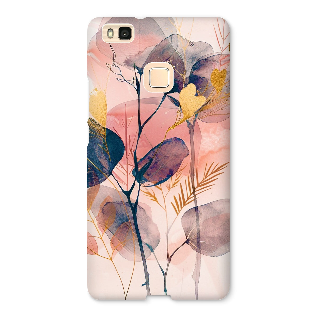 Peachy Blue Golden Flora Escape  Snap Phone Case - D'Sare