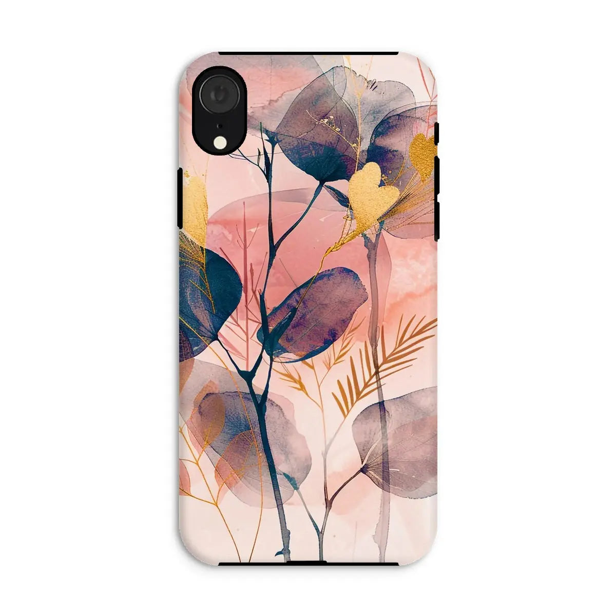 Peachy Blue Golden Flora Escape  Tough Phone Case - D'Sare