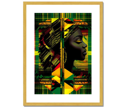 Red and Green Black Queen Fusion Antique Framed & Mounted Print