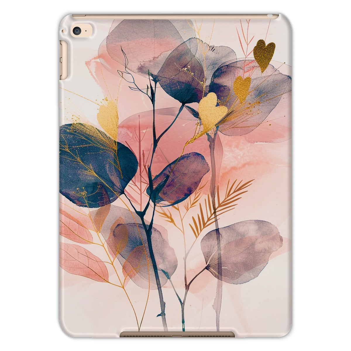 Peachy Blue Golden Flora Escape  Tablet Cases - D'Sare