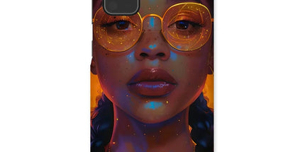 Solar Flare Radiant Soul Beautiful Black Girl Snap Phone Case by Prodigi