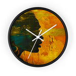 Golden Afrocentric Silhouette Wall Clock - D'Sare