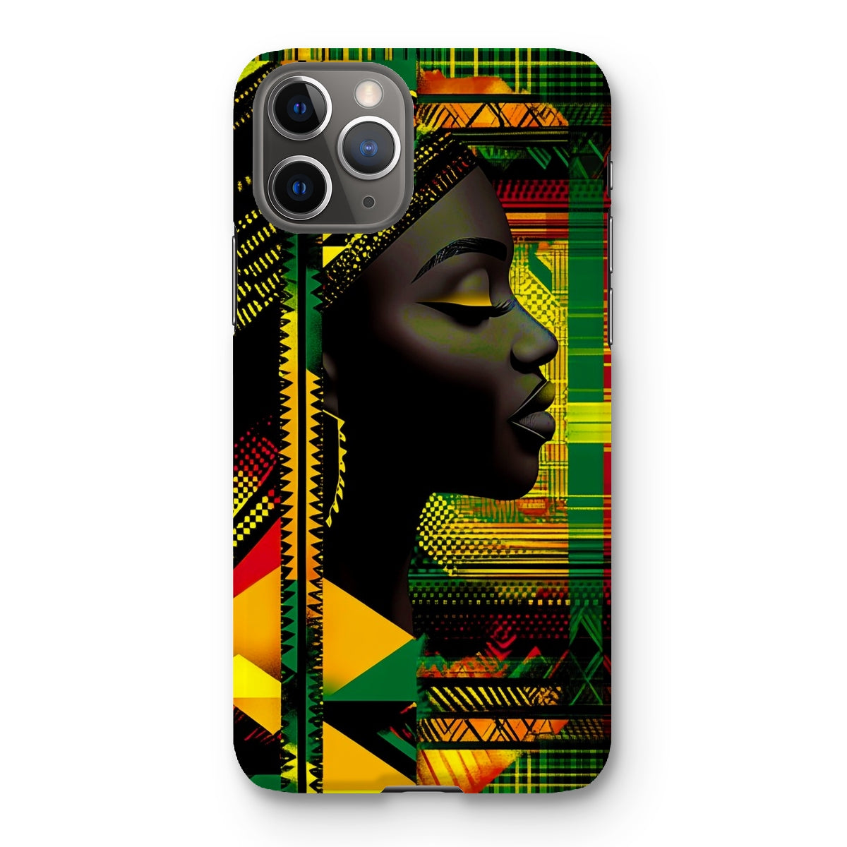 Abstract Red and Green Black Queen Fusion Snap Phone Case