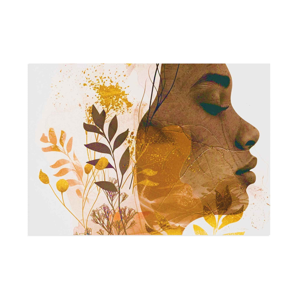 Golden Harmony Silhouette Postcards — Fine Art Classic Postcard Set