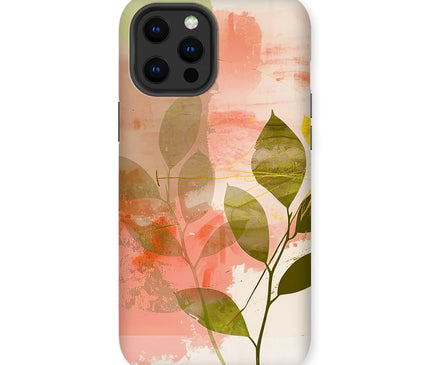 Peach Golden Leafy Escape 06 Tough Eclectic Art Phone Case - D'Sare