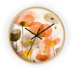 Poppy Echoes Golden Peach Escape Wall Clock - D'Sare