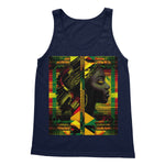 Abstract Red and Green Black Queen Fusion Softstyle Tank Top