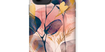 Peachy Golden Flora Escape Tough Phone Case by Prodigi