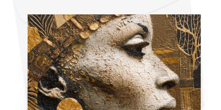 Afrocentric Golden Empress Greeting Card by Prodigi