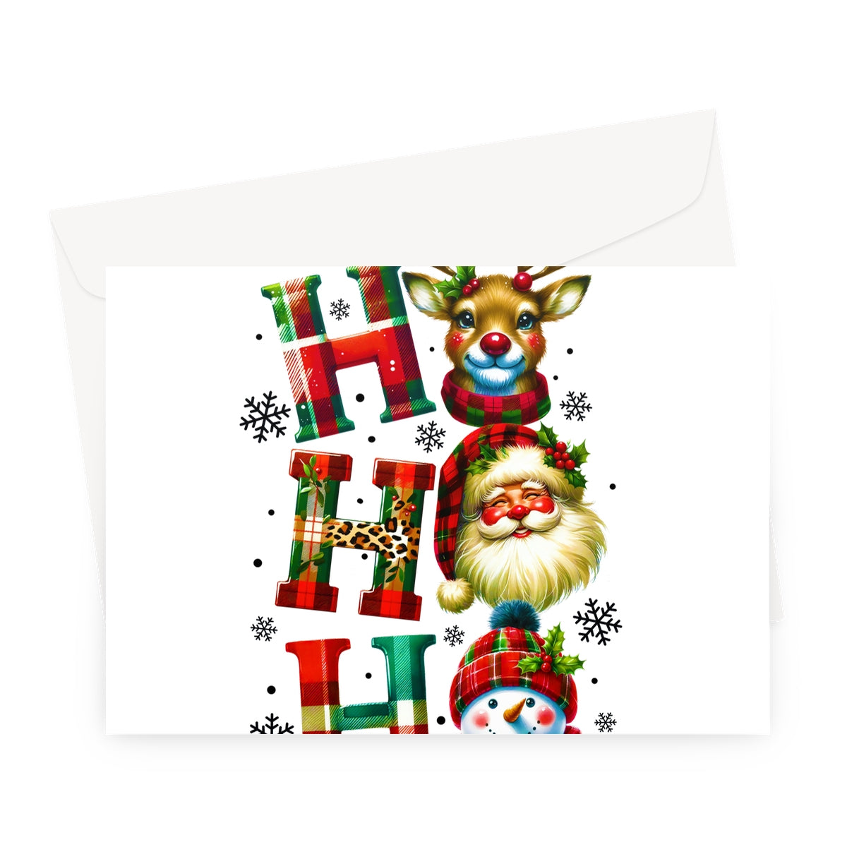 HO HO HO Christmas  Greeting Card