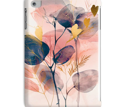 Peachy Blue Golden Flora Escape  Tablet Cases - D'Sare