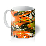 Neon Splatter Symphony: Urban Graffiti Art Mug - D'Sare