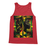 Abstract Red and Green Black Queen Fusion Softstyle Tank Top