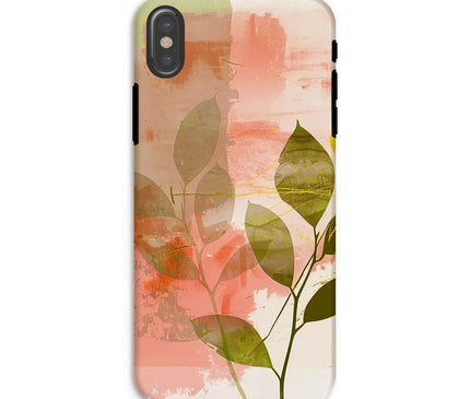 Peach Golden Leafy Escape 06 Tough Eclectic Art Phone Case - D'Sare