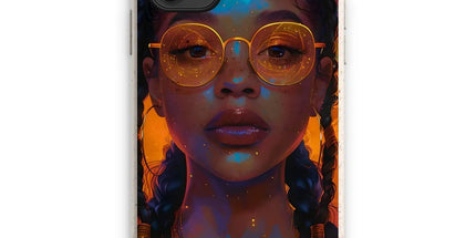 Solar Flare Radiant Soul Beautiful Black Girl Eco Phone Case by Prodigi