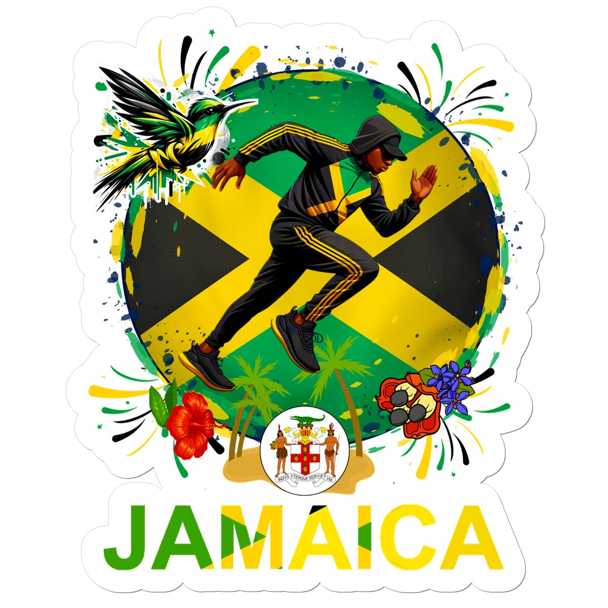 Jamaica Love Graffiti  Sticker