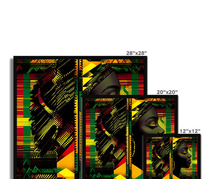 Abstract Red and Green Black Queen Fusion Framed Print