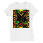 African Print Red Green Yellow Twin Energy  Women's Favourite T-Shirt - D'Sare