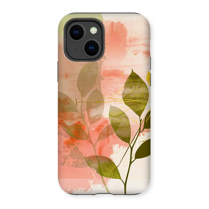 Peach Golden Leafy Escape Phone Case