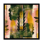 Echos of Duality Golden Pink Reflection Framed Print