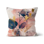 Peachy Blue Golden Flora Escape  Cushion - D'Sare