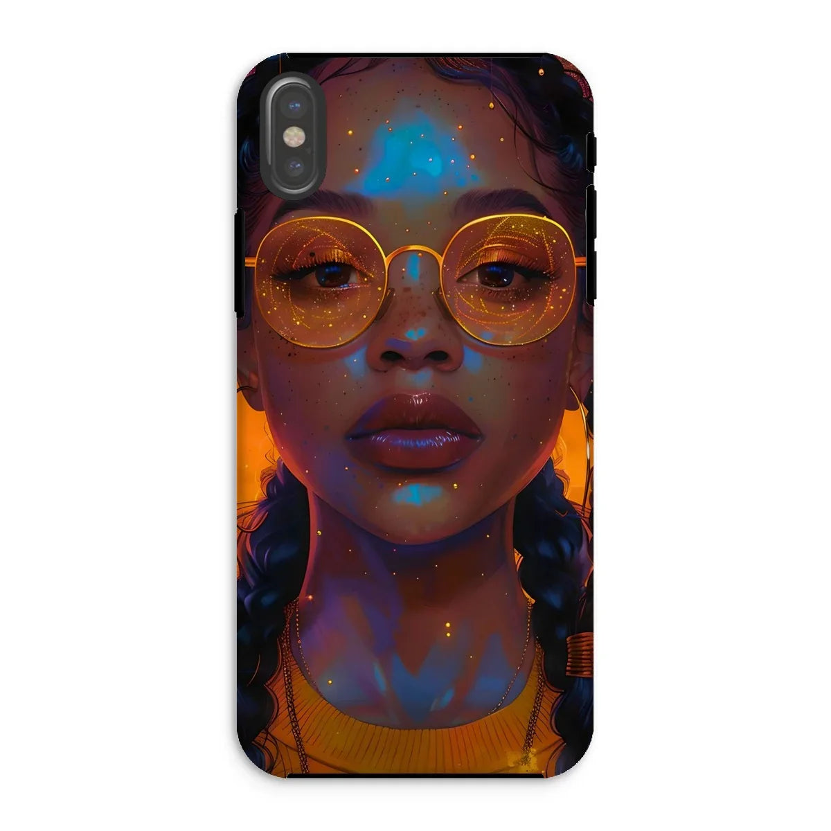 Solar Flare Radiant Soul  Beautiful Black Girl  Tough Phone Case - D'Sare