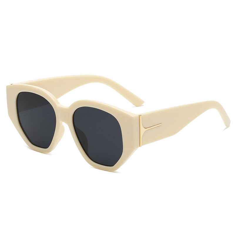 New Trend Big Frame Women Sunglasses Irregular Street Shooting Sunglasses Men Retro Wide Frame Glasses