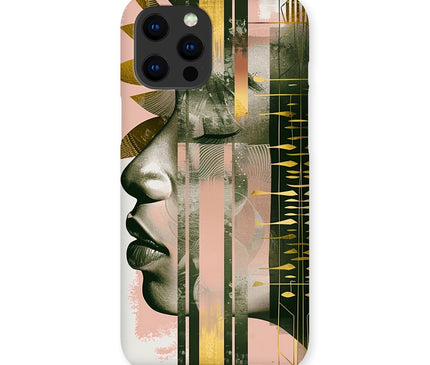 Peach and Gold Abstract Snap Phone Case