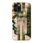 Echoes of Life: Afrocentric Meditation Peach and Gold Abstract Art Eclectic  Snap Phone Case