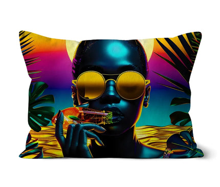 Tropical Sunset Dreams : Neon Vibes  Cushion - D'Sare