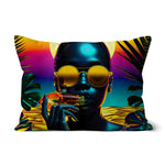 Tropical Sunset Dreams : Neon Vibes  Cushion