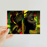 Abstract Red and Green Black Queen Fusion Classic Postcard