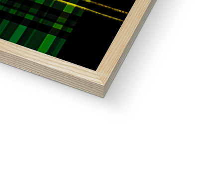 Abstract Red and Green Black Queen Fusion Framed Print