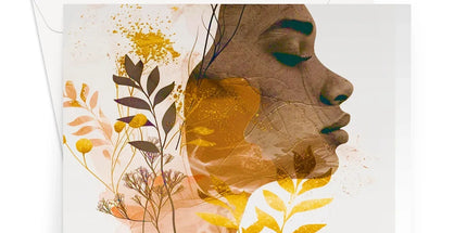 Golden Harmony Silhouette 06 Greeting Card by Prodigi