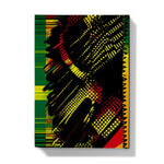 Abstract Red and Green Black Queen Fusion Hardback Journal