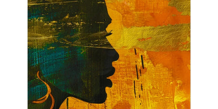 Golden Afrocentric Silhouette Temporary Tattoo by Prodigi