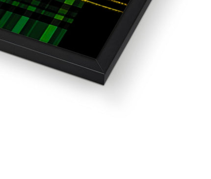 Abstract Red and Green Black Queen Fusion Framed Print