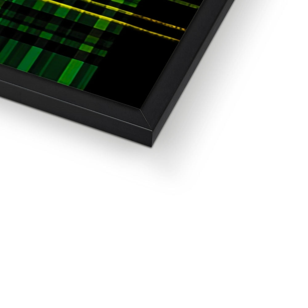 Abstract Red and Green Black Queen Fusion Framed Print