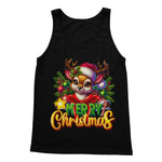 Reindeer Merry Christmas  Softstyle Tank Top