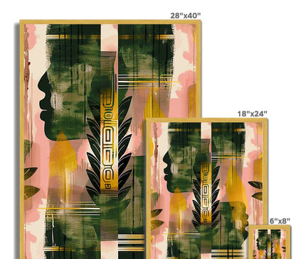 Echos of Duality Golden Pink Reflection Antique Framed Print